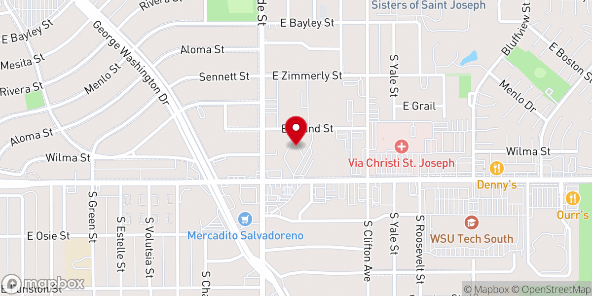 Map showing location of All Saints Catholic Church