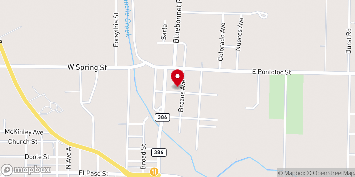 Map showing location of Mason County Food Pantry