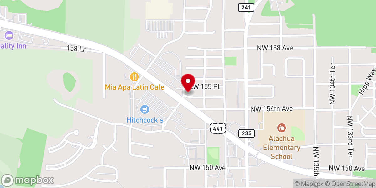 Map showing location of Antioch Missionary Baptist Church