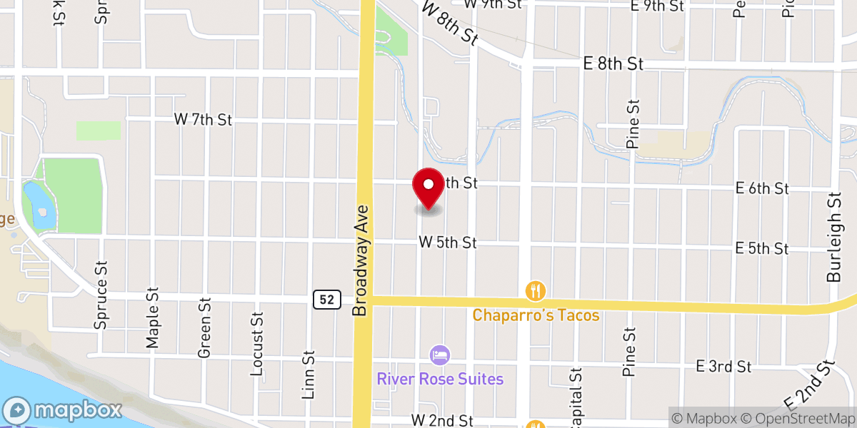 Map showing location of AME Chapel