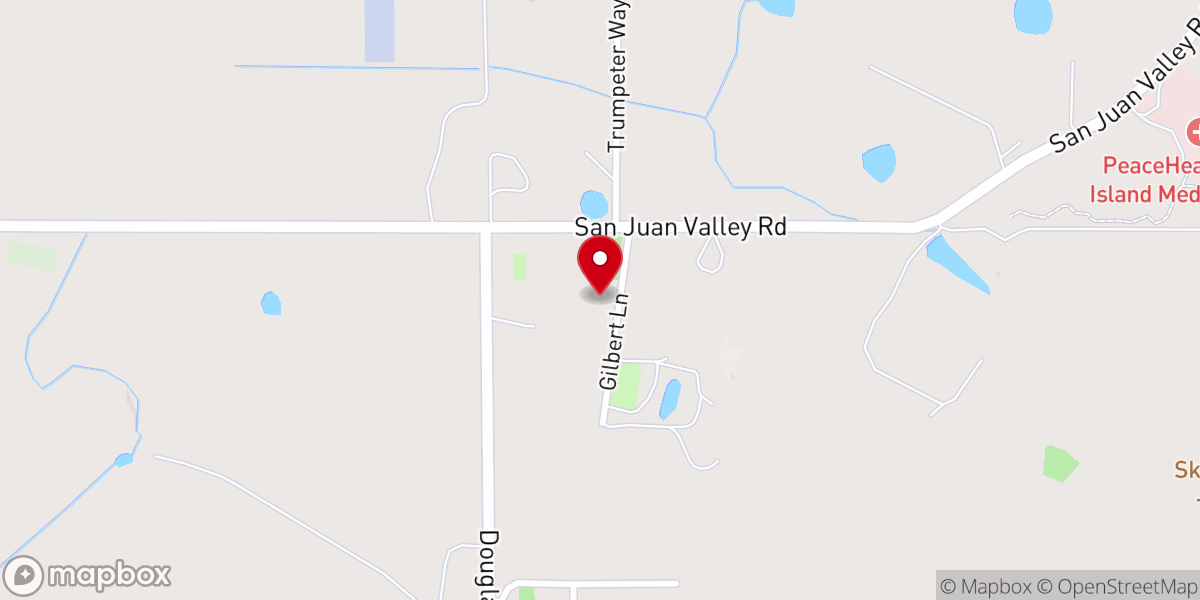 Map showing location of Friday Harbor Seventh-day Adventist Church