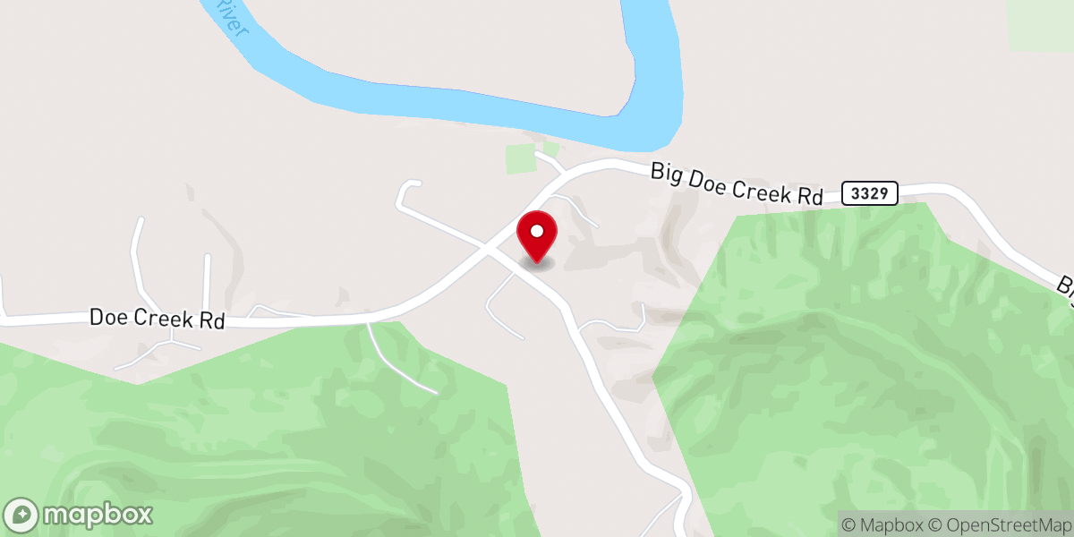 Map showing location of Pine Hill Baptist Church