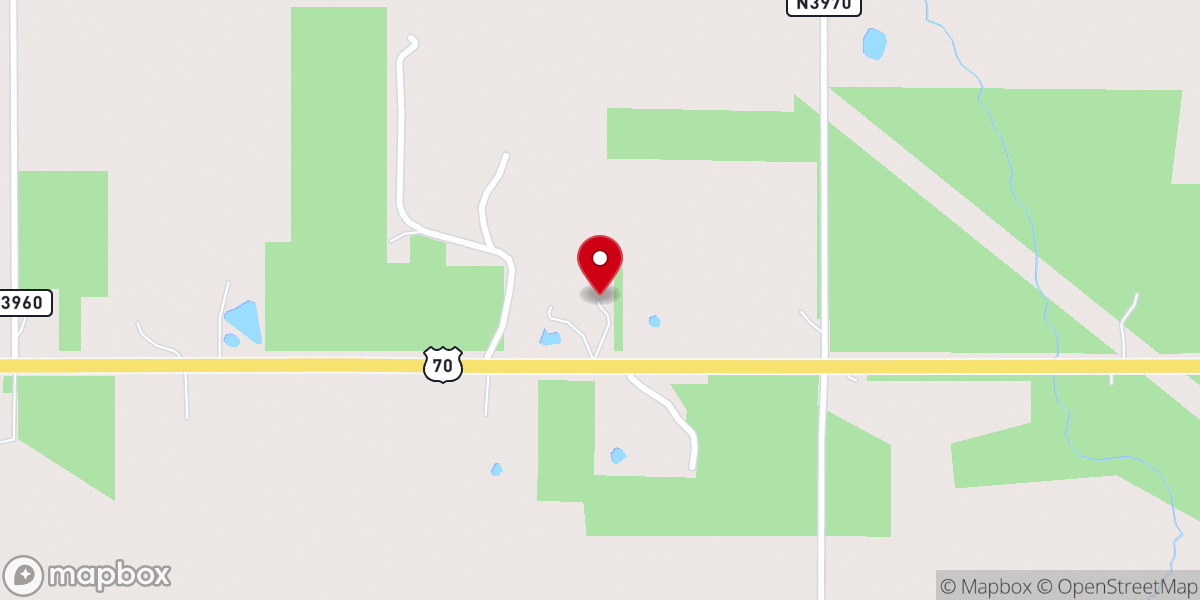 Map showing location of Whitesand Church