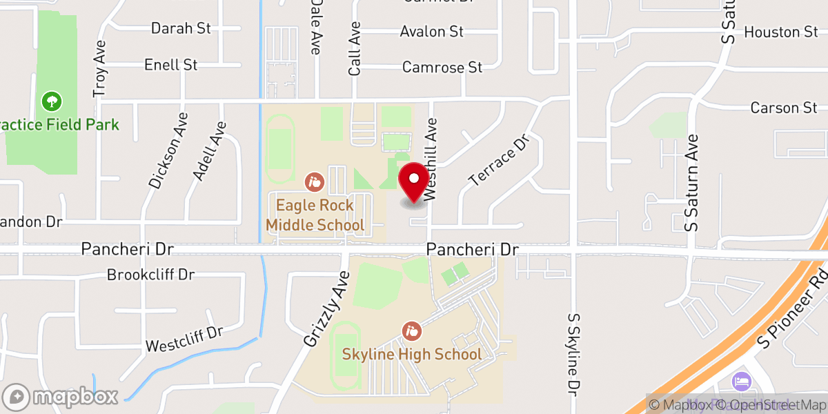 Map showing location of Idaho Falls Seventh-day Adventist Church