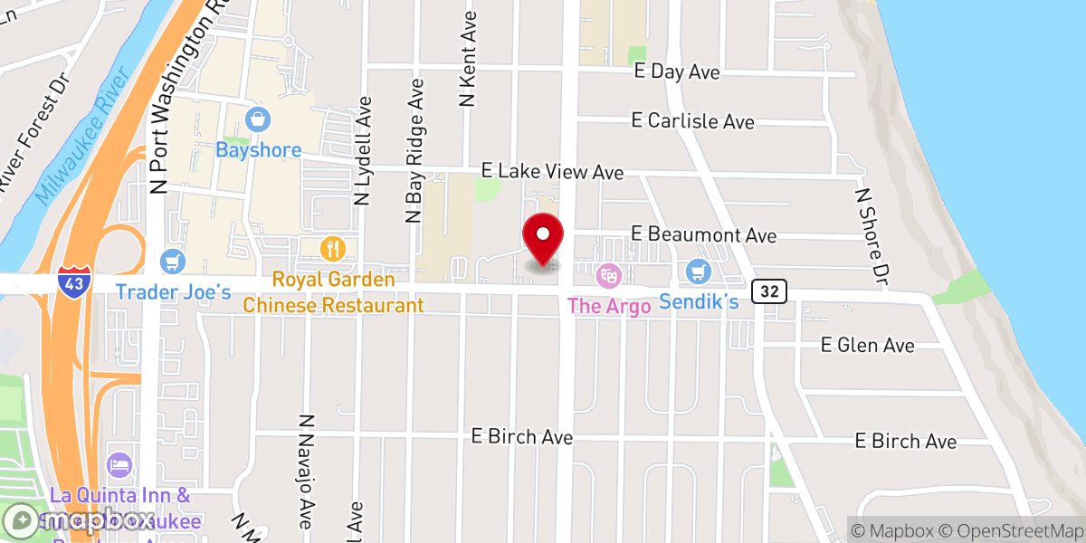 Map showing location of St. Monica Catholic Church