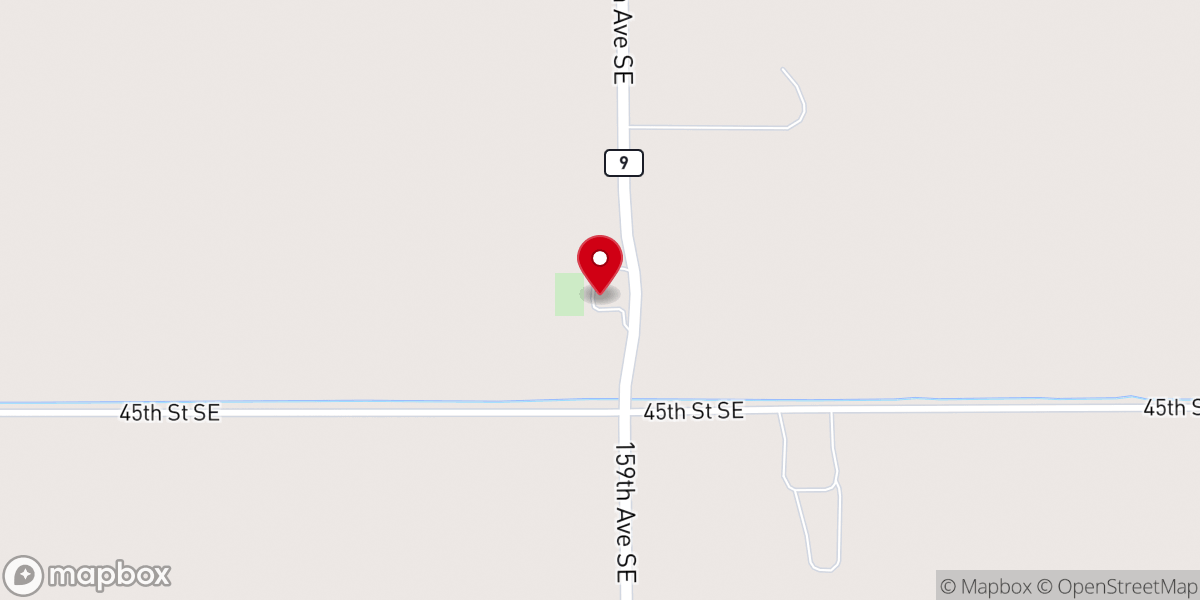 Map showing location of Canaan Church