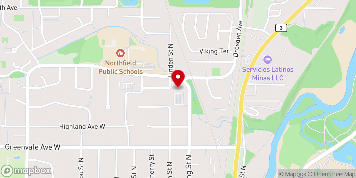 Map showing location of Emmaus Church