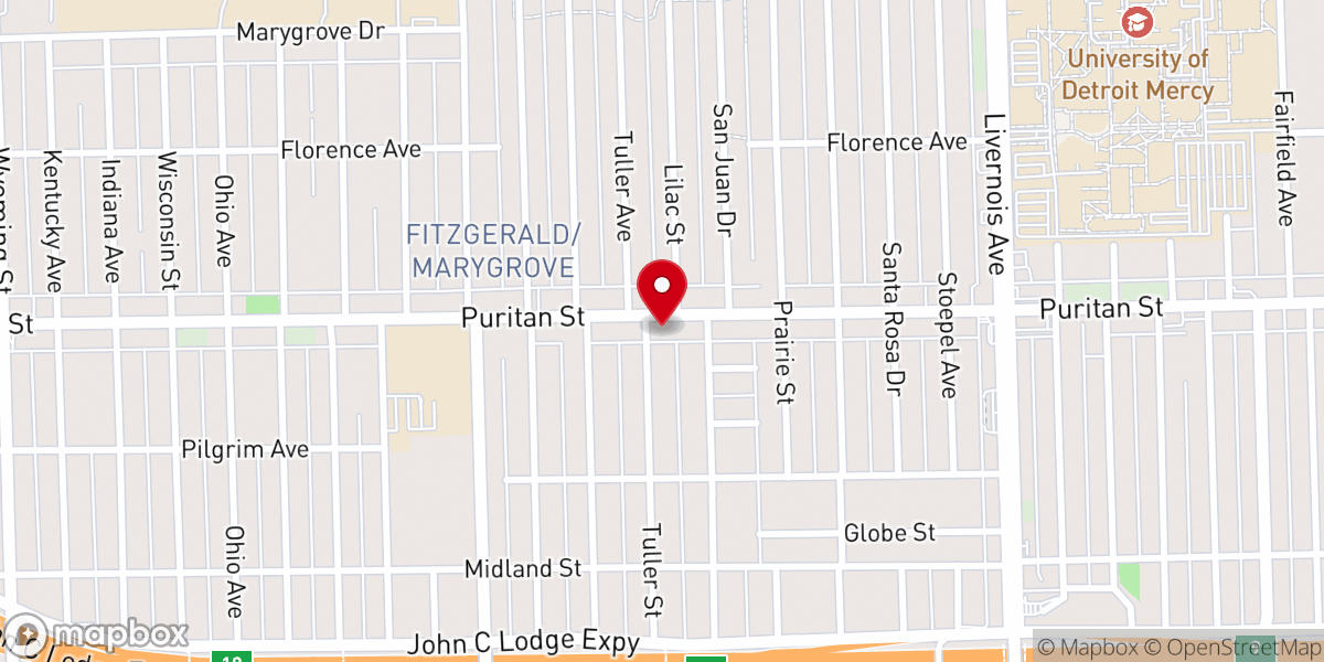 Map showing location of People's Community Apostolic Church
