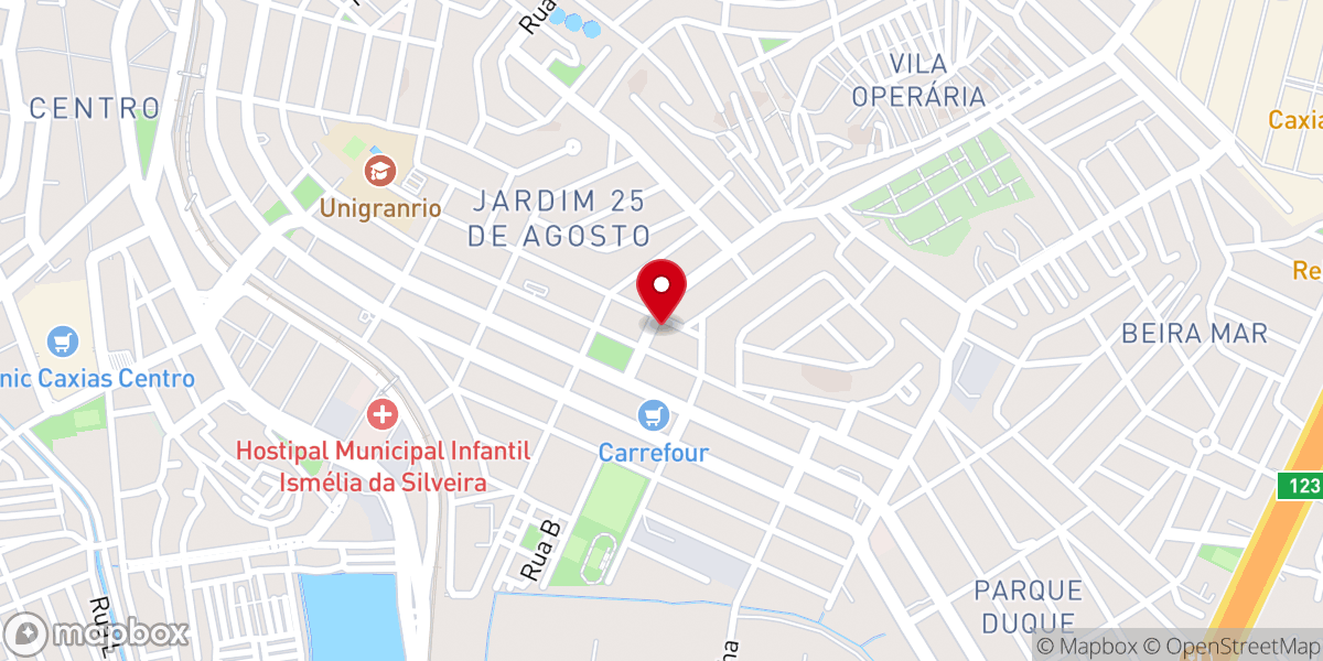 Map showing location of Assembeila de Deus Atos29 Caxias