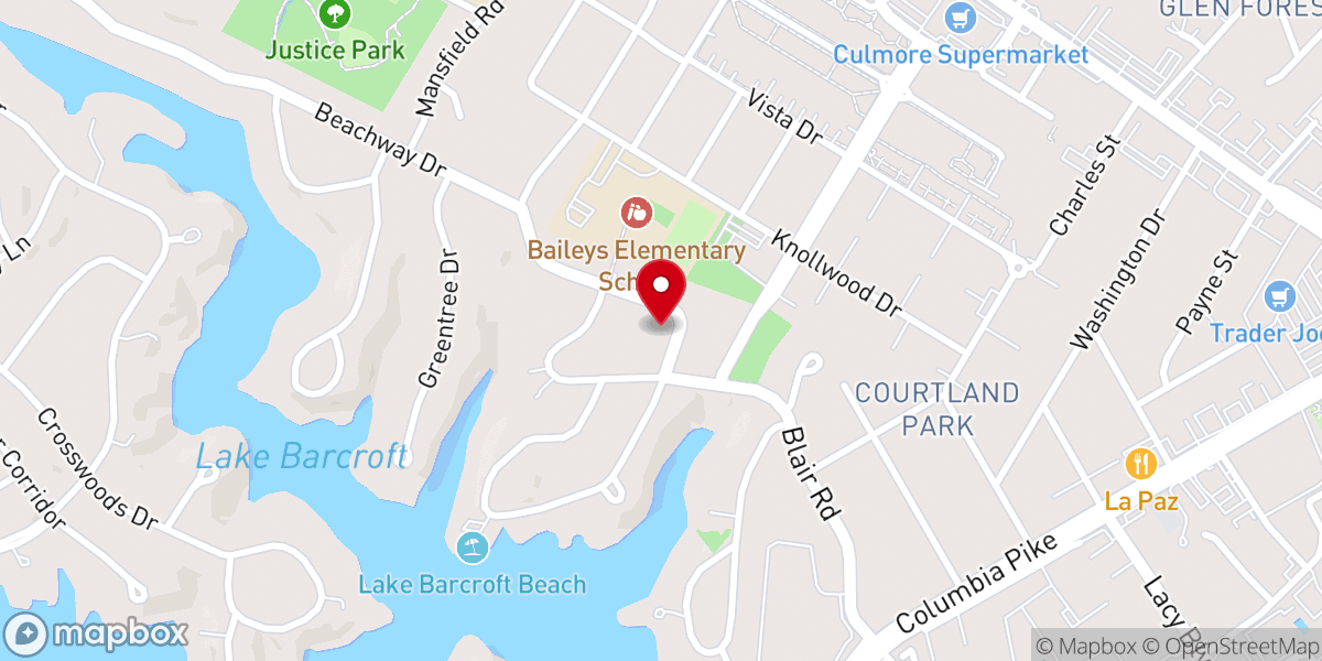 Map showing location of Northern Virginia Meditation