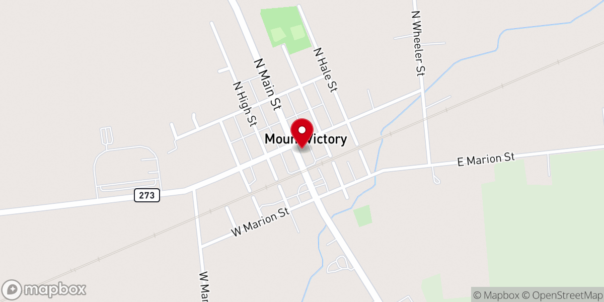 Map showing location of Mt Victory United Parsonage