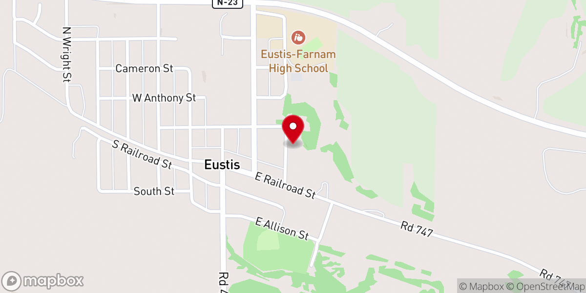 Map showing location of St John Lutheran Church
