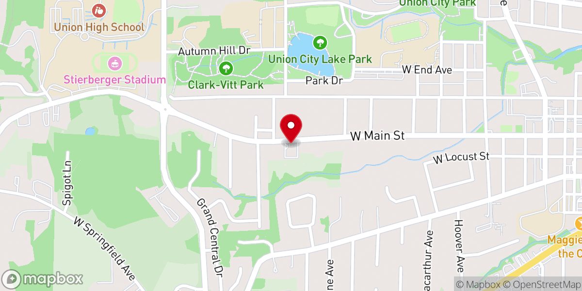 Map showing location of The Ridge Church in Union