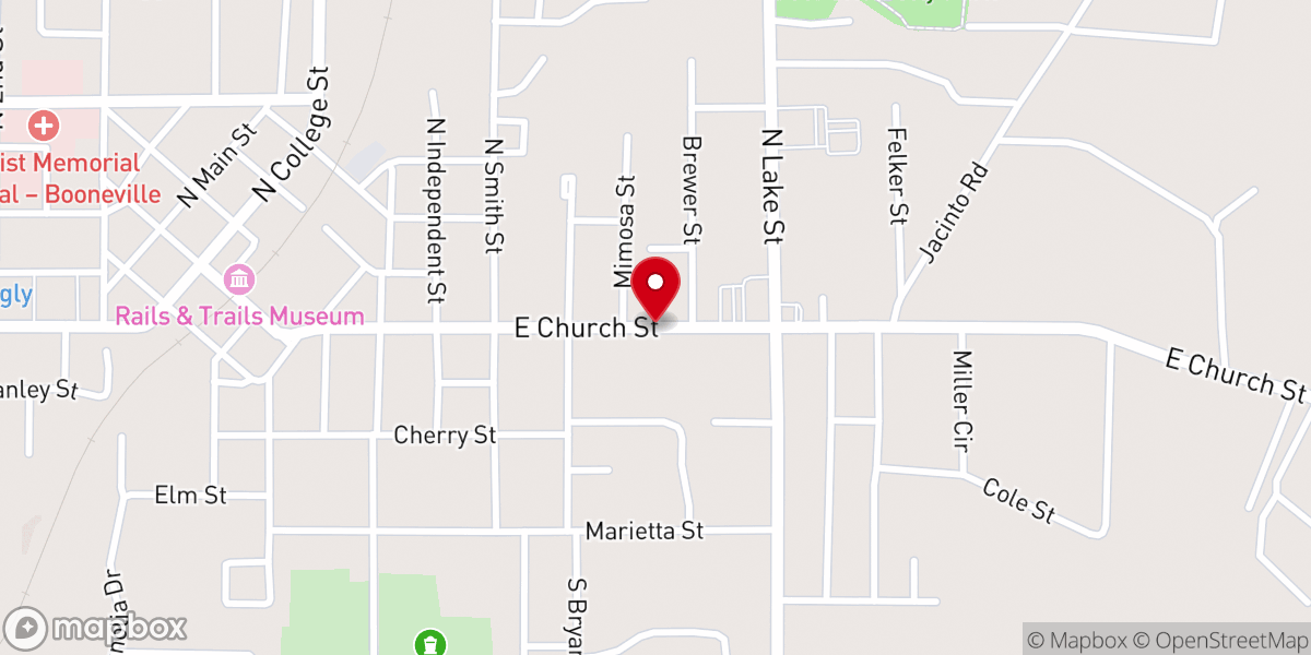 Map showing location of Little Creek Missionary Baptist