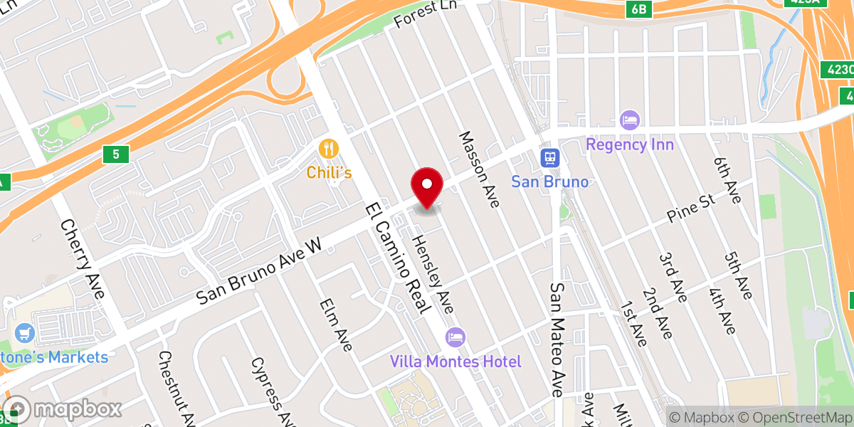 Map showing location of Saint Bruno Catholic Church