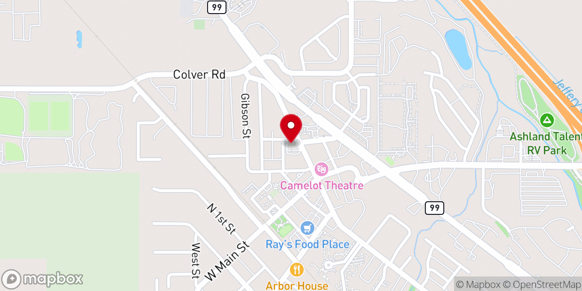 Map showing location of Talent Friends Church