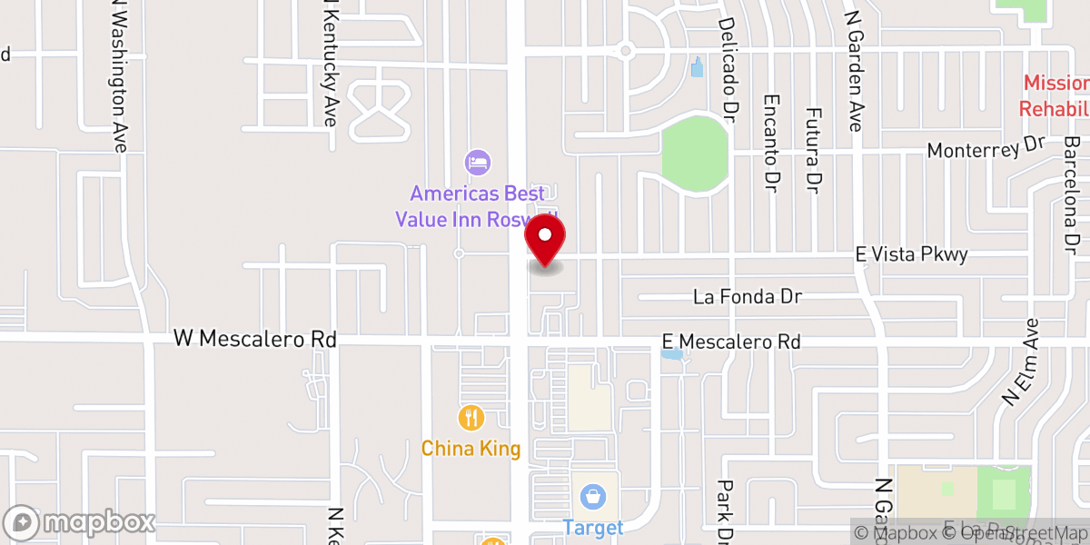 Map showing location of St. Mark's Lutheran Chruch