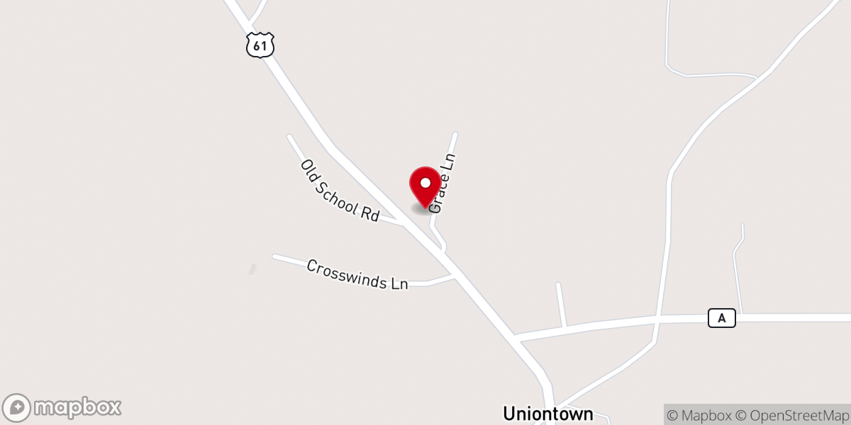 Map showing location of Grace Lutheran Church