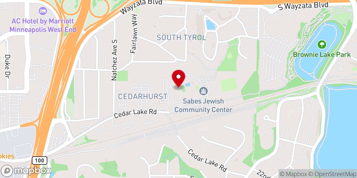 Map showing location of Or Emet Congregation