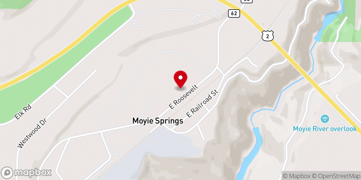 Map showing location of Moyie Springs City Office