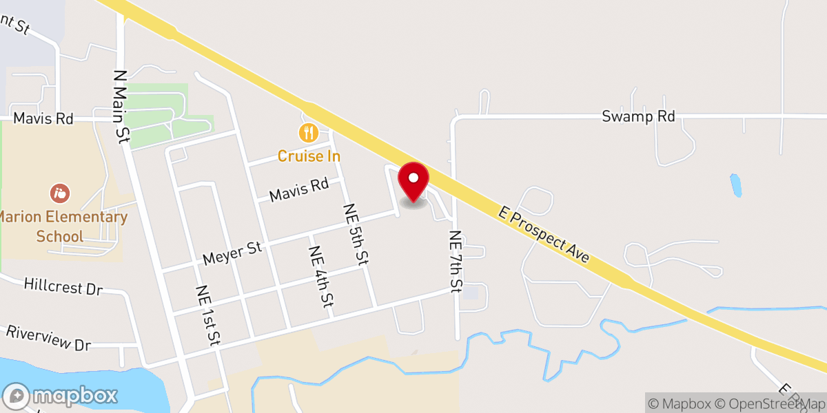 Map showing location of St Mary Catholic Church