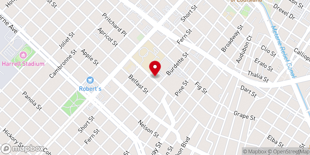 Map showing location of Archdiocese of New Orleans