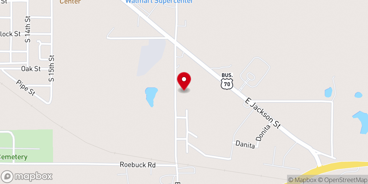 Map showing location of New Hope Church Of God