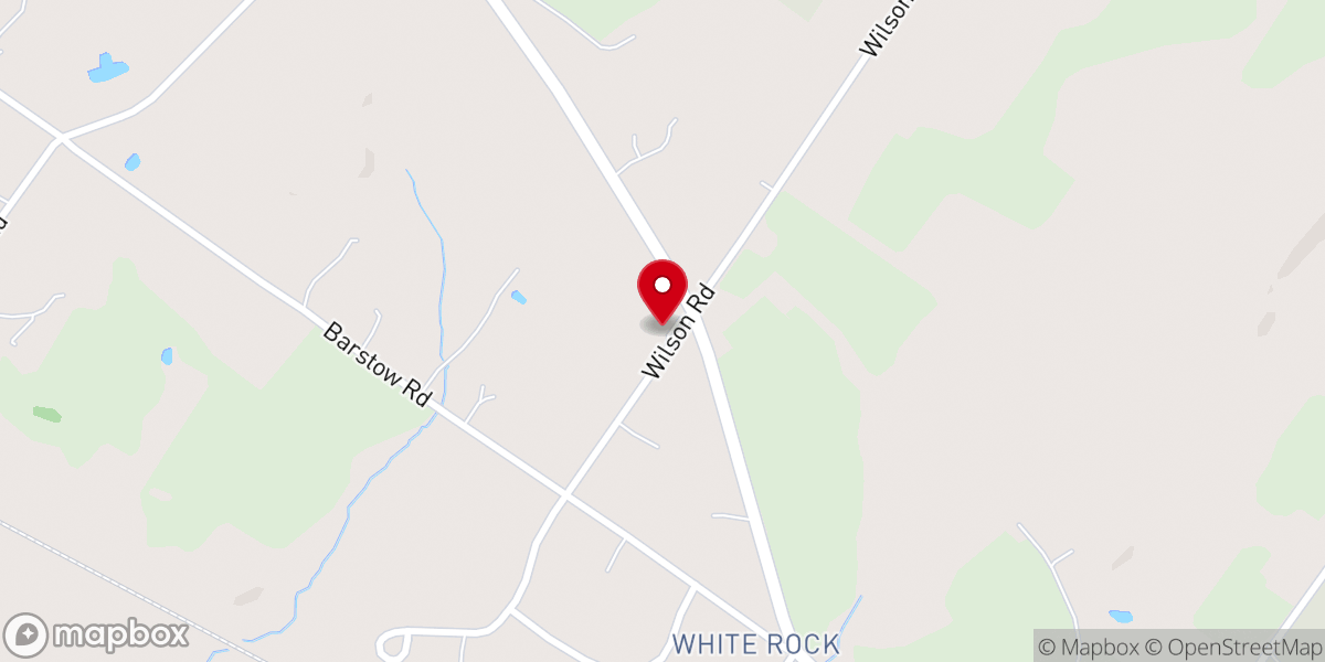 Map showing location of White Rock Free Baptist Church