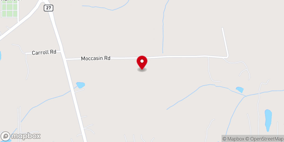 Map showing location of MT Calvary Missionary Baptist Church of Moreland Inc