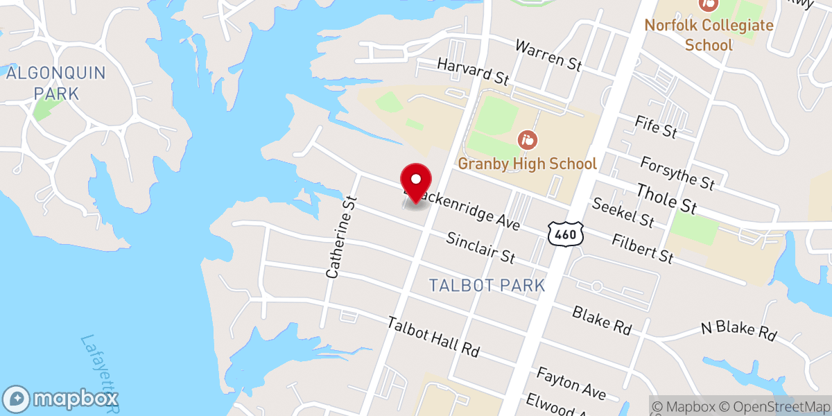 Map showing location of Royster Memorial Presbyterian Church