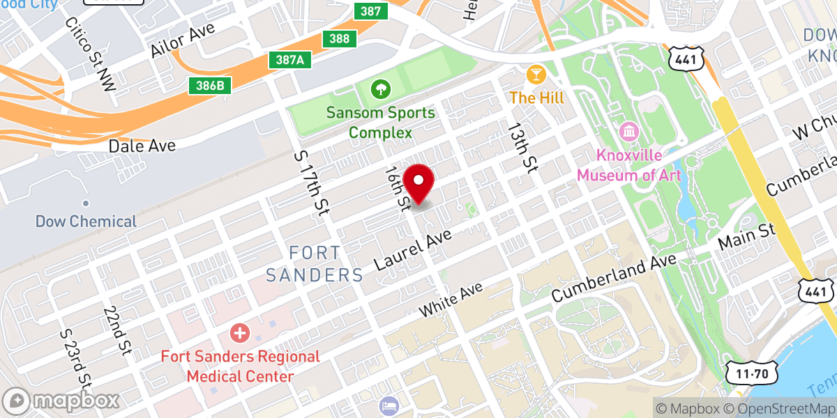 Map showing location of Christ Chapel