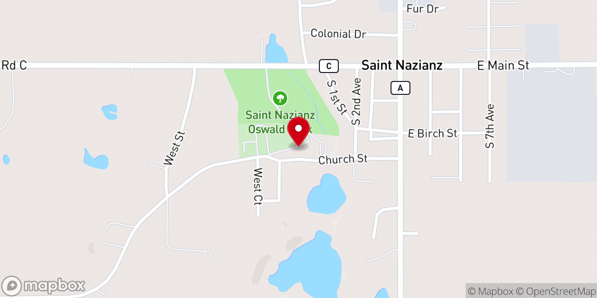 Map showing location of St Gregory Nazianzens Church