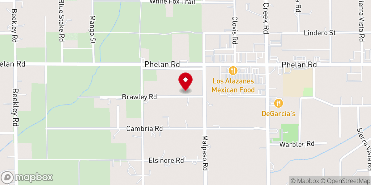 Map showing location of Phelan Seventh-day Adventist Church
