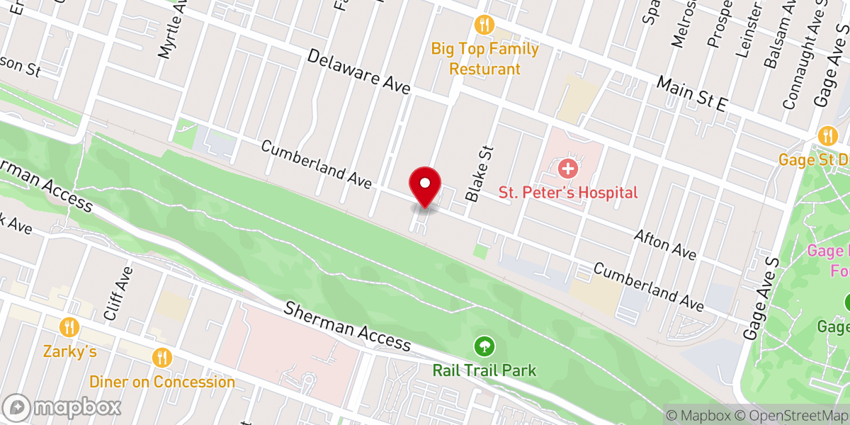 Map showing location of Peoples Church Cumberland