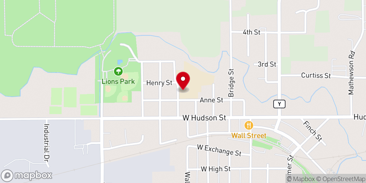 Map showing location of New Heights Lutheran Church