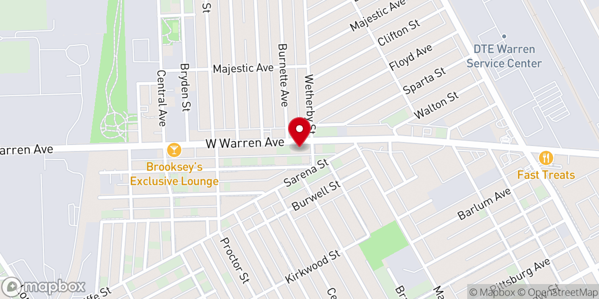 Map showing location of St. Francis Missionary Baptist Church
