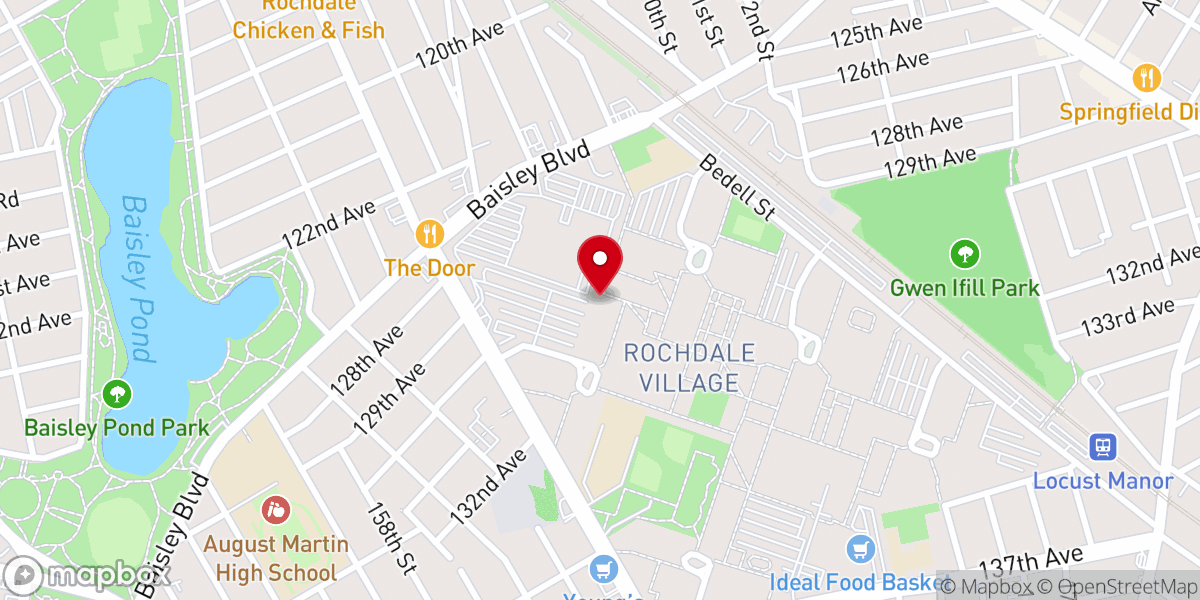 Map showing location of Friendship Baptist Church of Springfield Gardens Inc