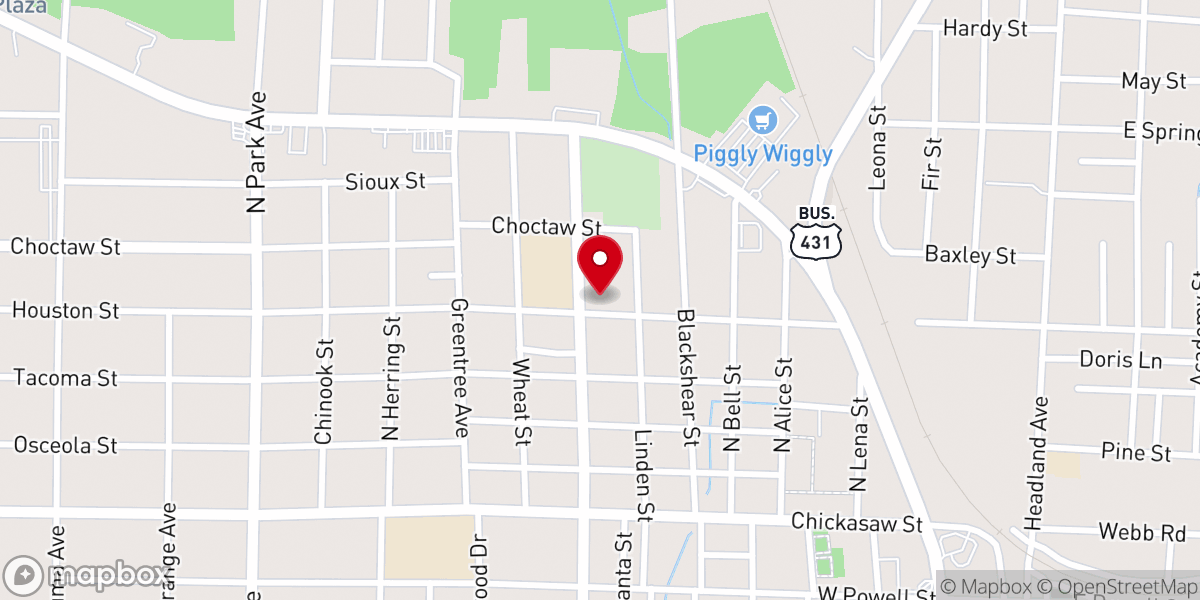 Map showing location of Greater Parks African Methodist Episcopal Chapel