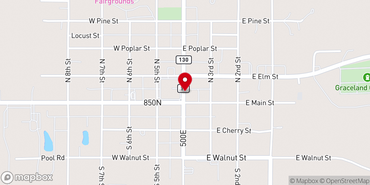 Map showing location of First Presbyterian church Albion