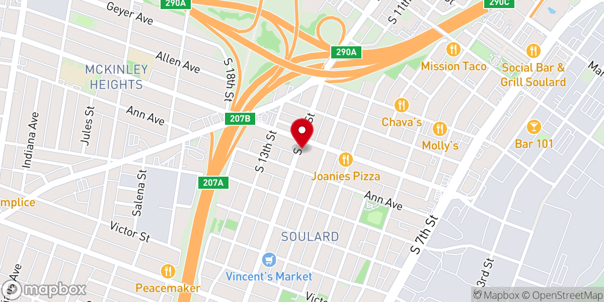 Map showing location of St. Joseph Croatian Catholic Church