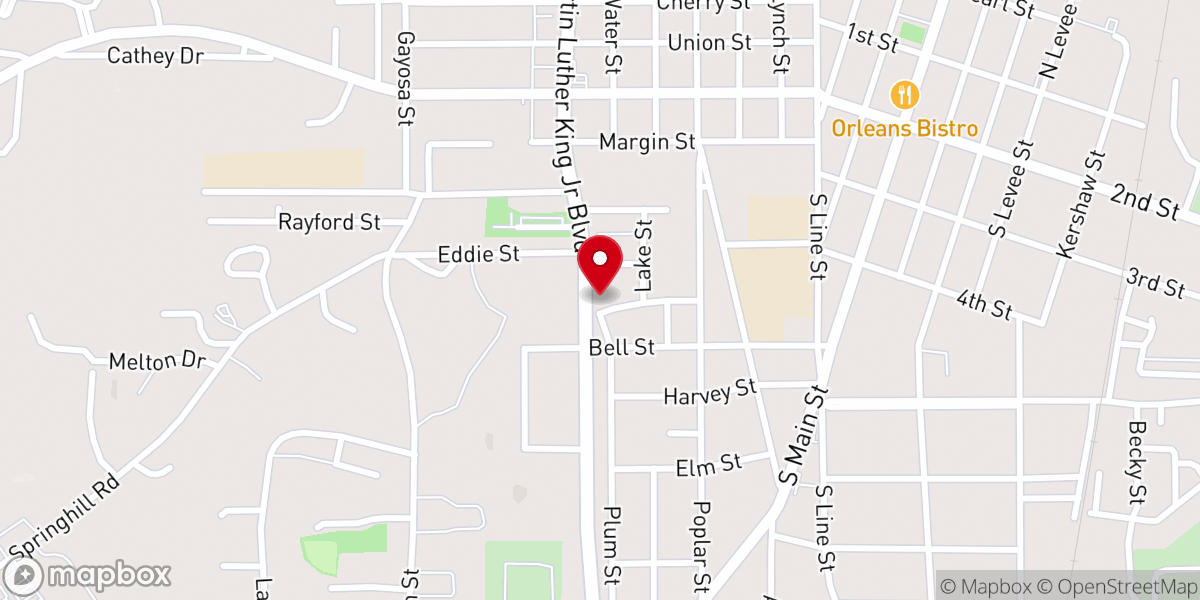 Map showing location of Greater Powell Chapel African Methodist Episcopal Church