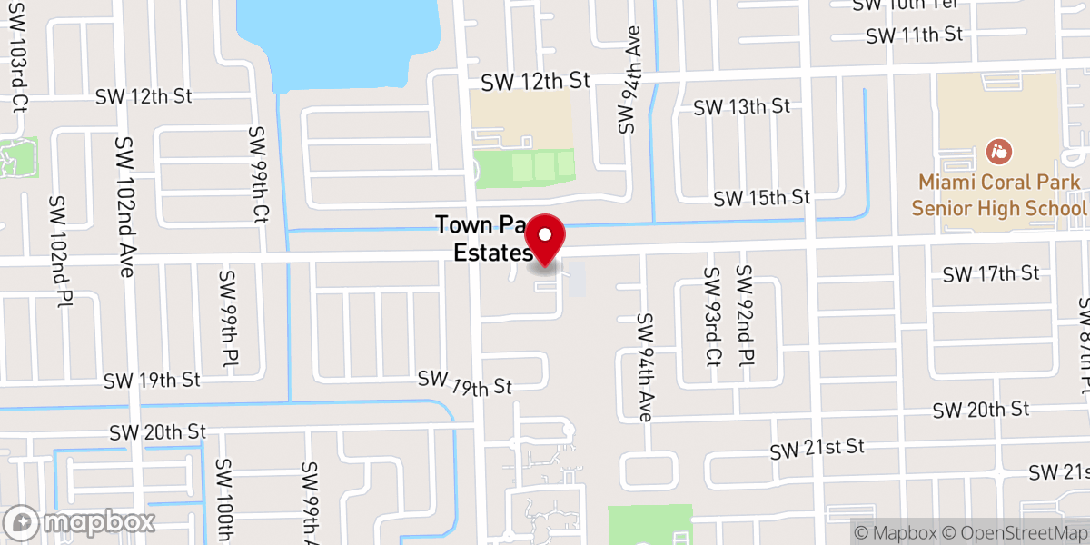 Map showing location of Miami City Church