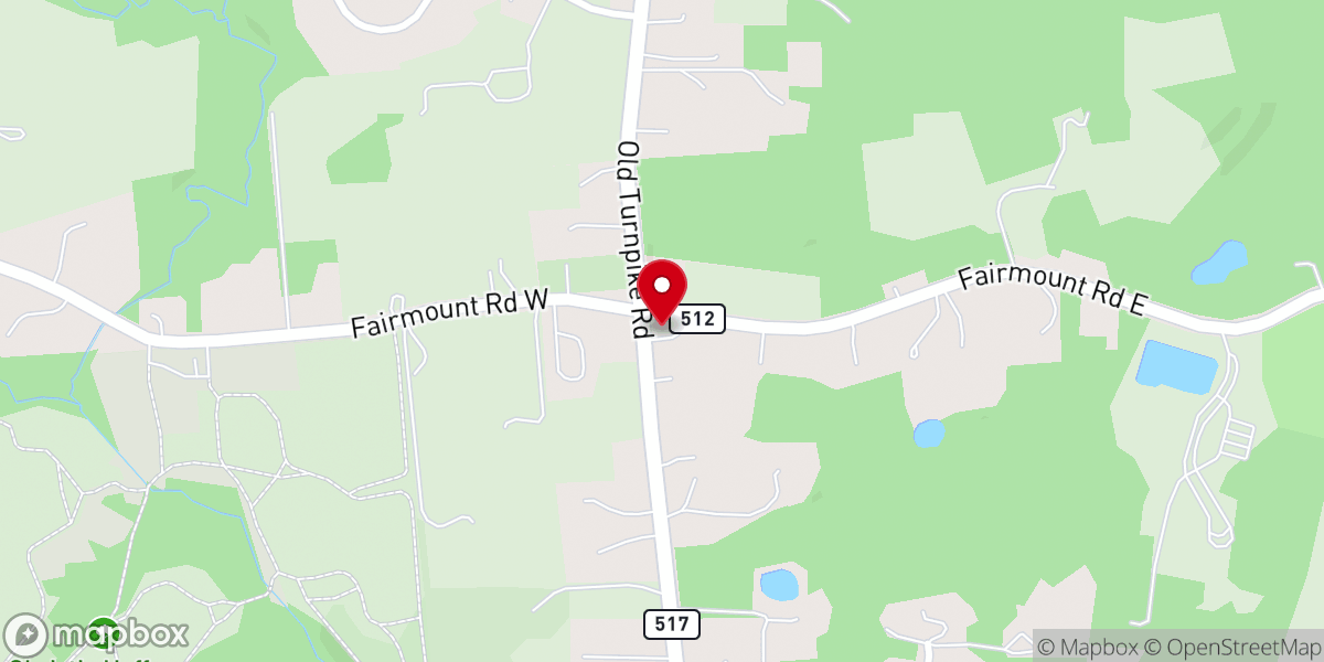 Map showing location of Fairmount United Methodist Church