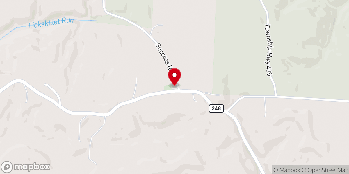 Map showing location of Our Lady of Loretto Church