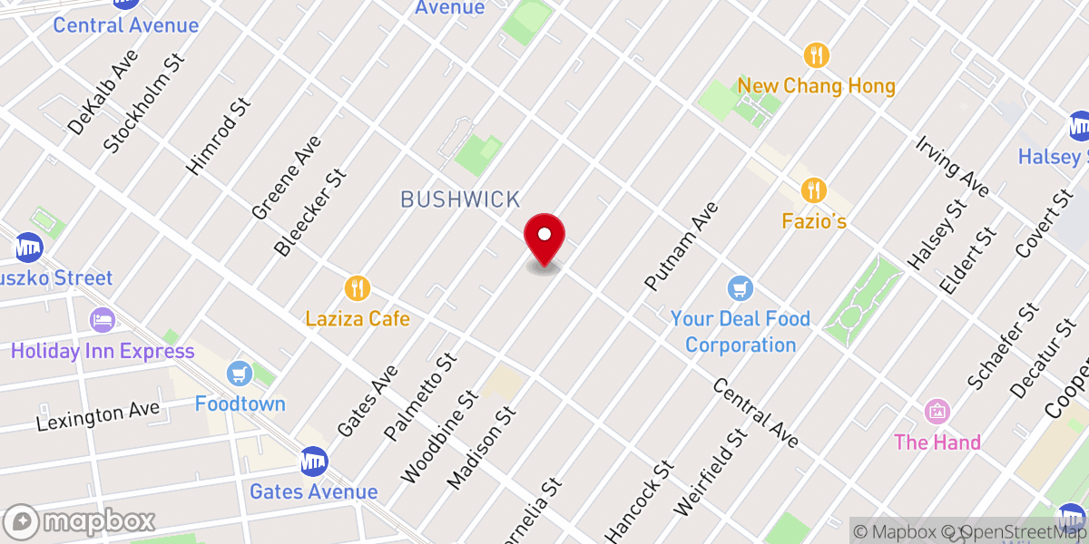 Map showing location of Hope Gardens Community Center