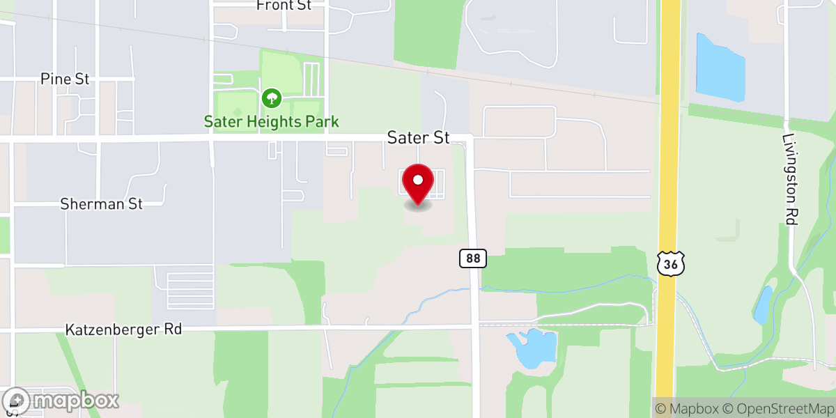 Map showing location of EUM Church Worship Center