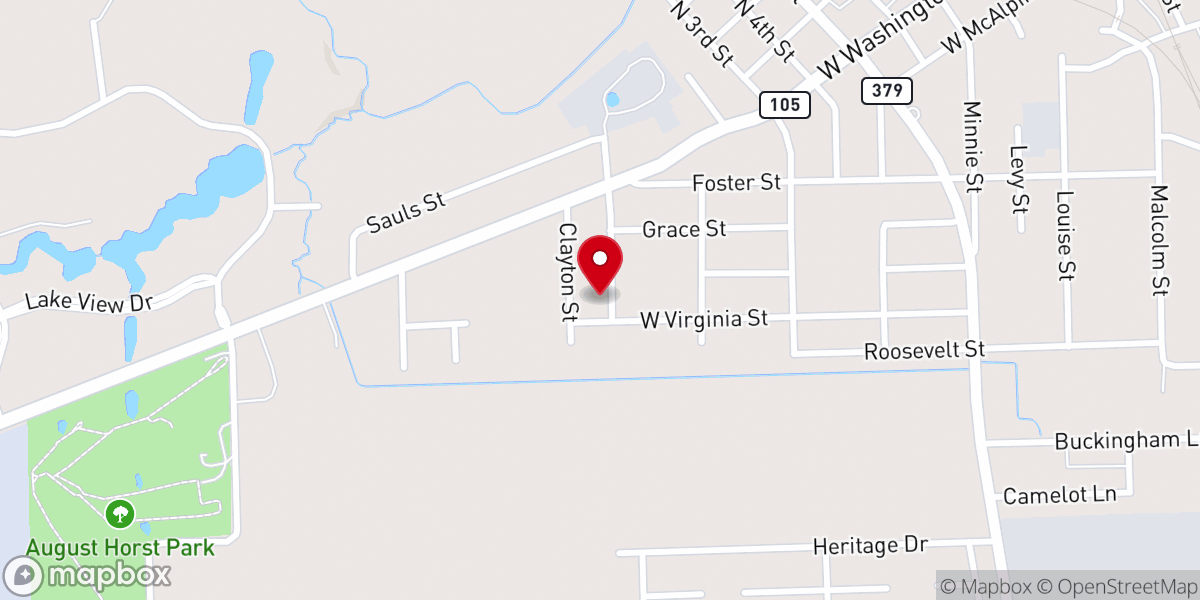Map showing location of Mt Calvary Baptist Church