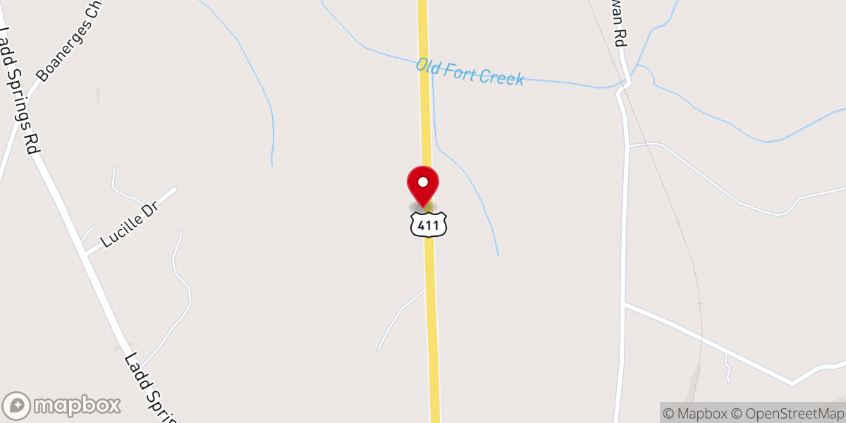 Map showing location of Old Fort