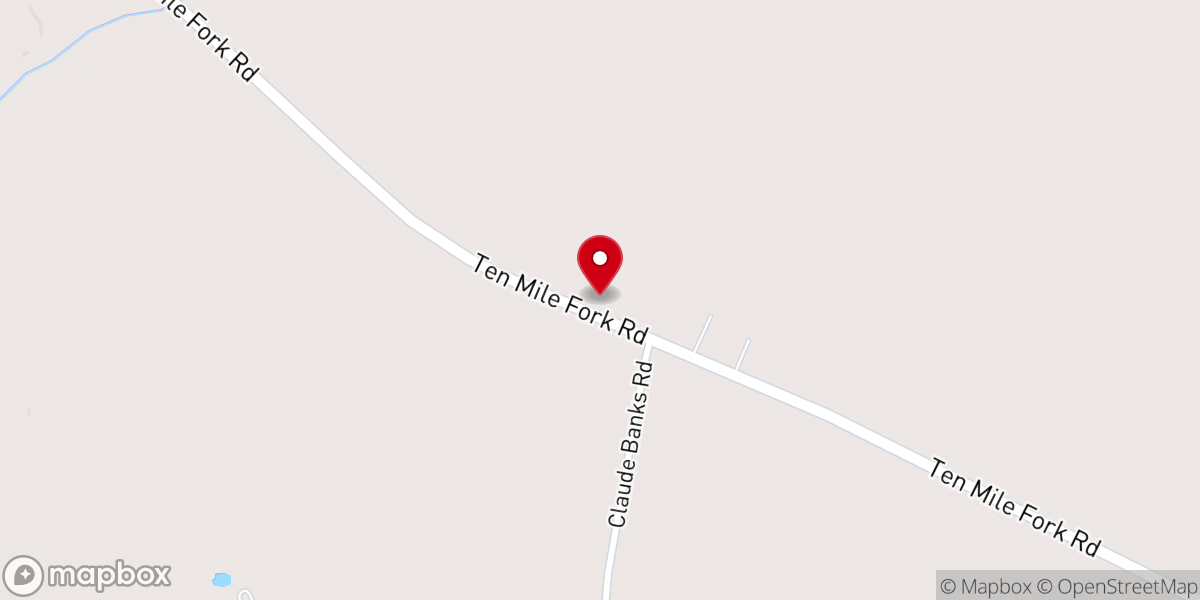 Map showing location of Oakey Grove Church