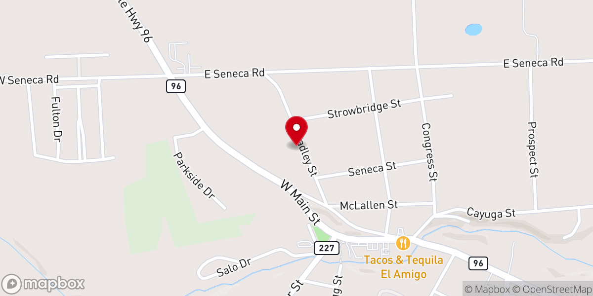 Map showing location of Calvary Baptist Church-Parsonage